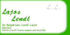 lajos lendl business card